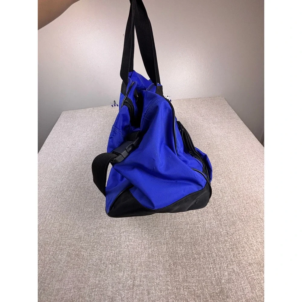 Polo Sport Ralph Lauren Blue Duffel Bag Gym Travel Mesh Pocket Vintage Style